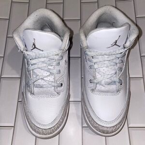 Jordan Kids White and Gray Sneakers
